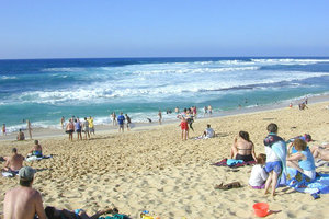 A beach is a popular form of recreational "park"; here, Sunset Beach Park on 