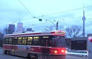 A TTC streetcar in Toronto