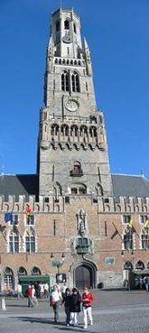 The  of Bruges is situated on a big marketplace.