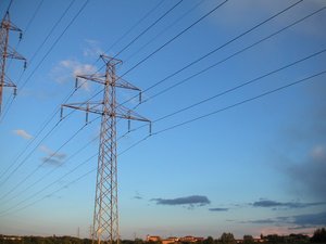 Transmission lines transmit power across the grid in , 