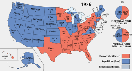 Presidential electoral votes by state.