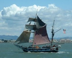 Square Tops'l Gaff Ketch Hawaiian Chieftain on 