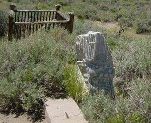 Grave markers in Bodie cemetery