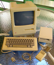 Mac 512K with keyboard, mouse, external floppy drive