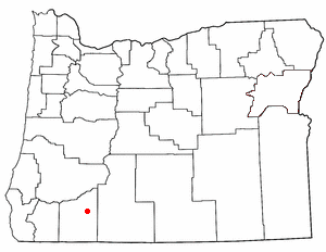Location of Butte Falls, Oregon