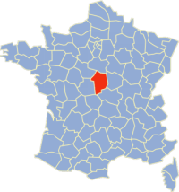 Location of Cher in France