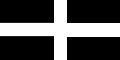 Saint Piran's Flag consists of a white cross on a black field