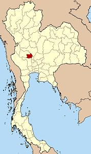 Map of Thailand highlighting Chainat Province