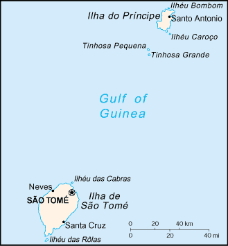 Map of So Tom and Prncipe.