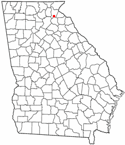 Location of Mount Airy, Georgia