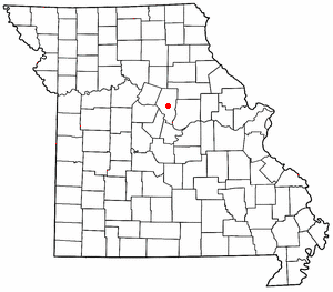 Location of Columbia, Missouri