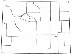 Location of East Thermopolis, Wyoming