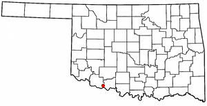 Location of Granfield, Oklahoma