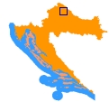 Position of Varaždin within Croatia