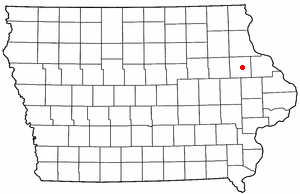 Location of Delaware, Iowa