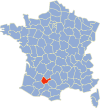 Location of du Tarn-et-Garonne in France