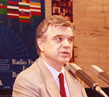 Pre-crisis parliament speaker and -born , Ruslan Khasbulatov now focuses largely on his academic career. He has lately reemerged in Russian politics as a leading critic of . 