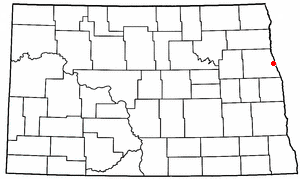 Location of Grand Forks, North Dakota
