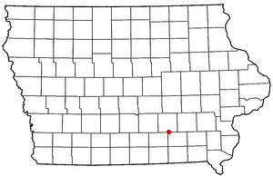 Location of Eddyville, Iowa