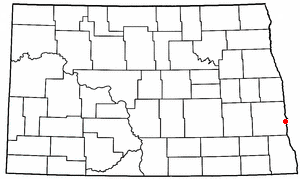 Location of Fargo, North Dakota