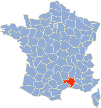 Location of du Gard in France