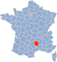 Location of de la Lozre in France