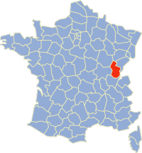Location of du Jura in France