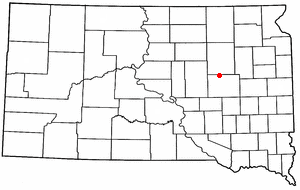 Location of Hitchcock, South Dakota