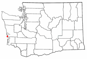 Location of Grayland, Washington
