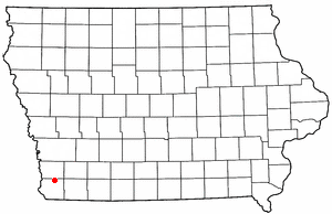 Location of Randolph, Iowa