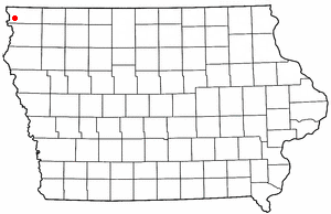 Location of Inwood, Iowa