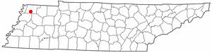Location of Obion, Tennessee
