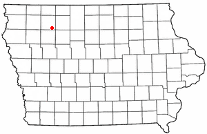 Location of Webb, Iowa