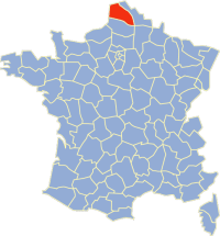 Location of du Pas-de-Calais in France