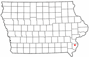 Location of Mediapolis, Iowa