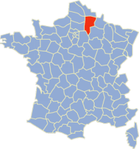 Location of Aisne in France
