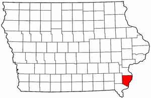 Image:Map of Iowa highlighting Des Moines County.png