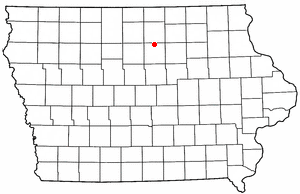 Location of Sheffield, Iowa