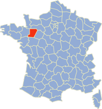Location of de la Mayenne in France