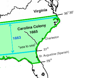The Carolina Colony grants of 1663 and 1665