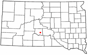 Location of Draper, South Dakota
