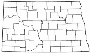 Location of Butte, North Dakota