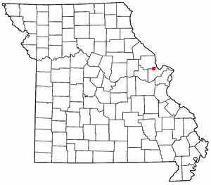 Location of Chain of Rocks, Missouri