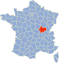 Location of de la Sane-et-Loire in France
