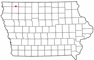 Location of Melvin, Iowa