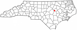 Location of Lucama, North Carolina