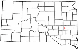 Location of Roswell, South Dakota