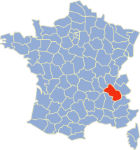 Location of  Isre in France