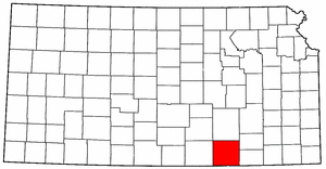 Image:Map of Kansas highlighting Cowley County.png