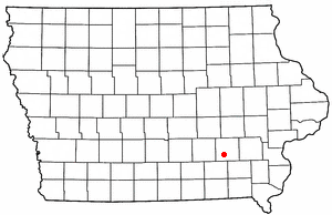 Location of Hayesville, Iowa